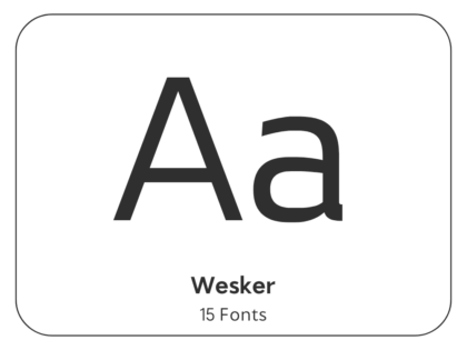 Wesker -  Display Sans Typeface